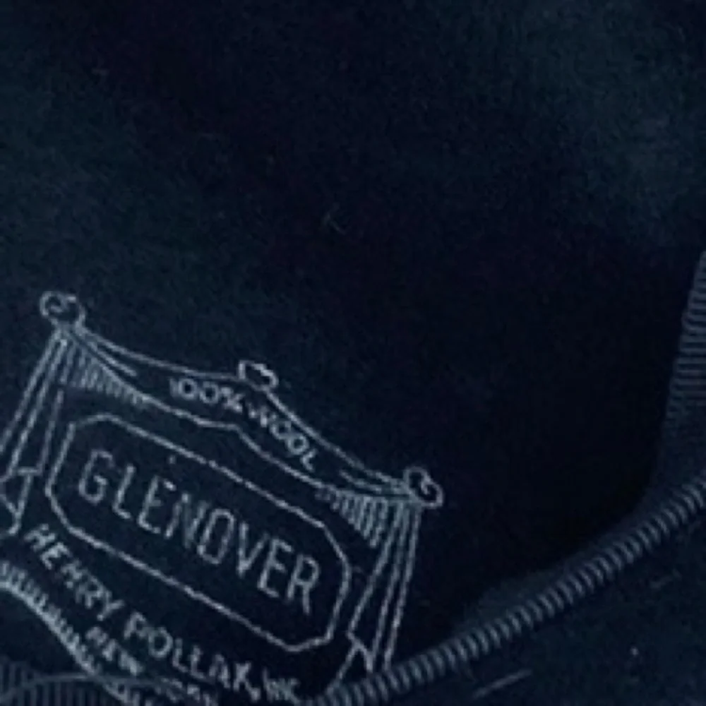 Vintage 40s Glenover Henry Pollack Tilt Felt Black Wool Felt Rhinestone …
